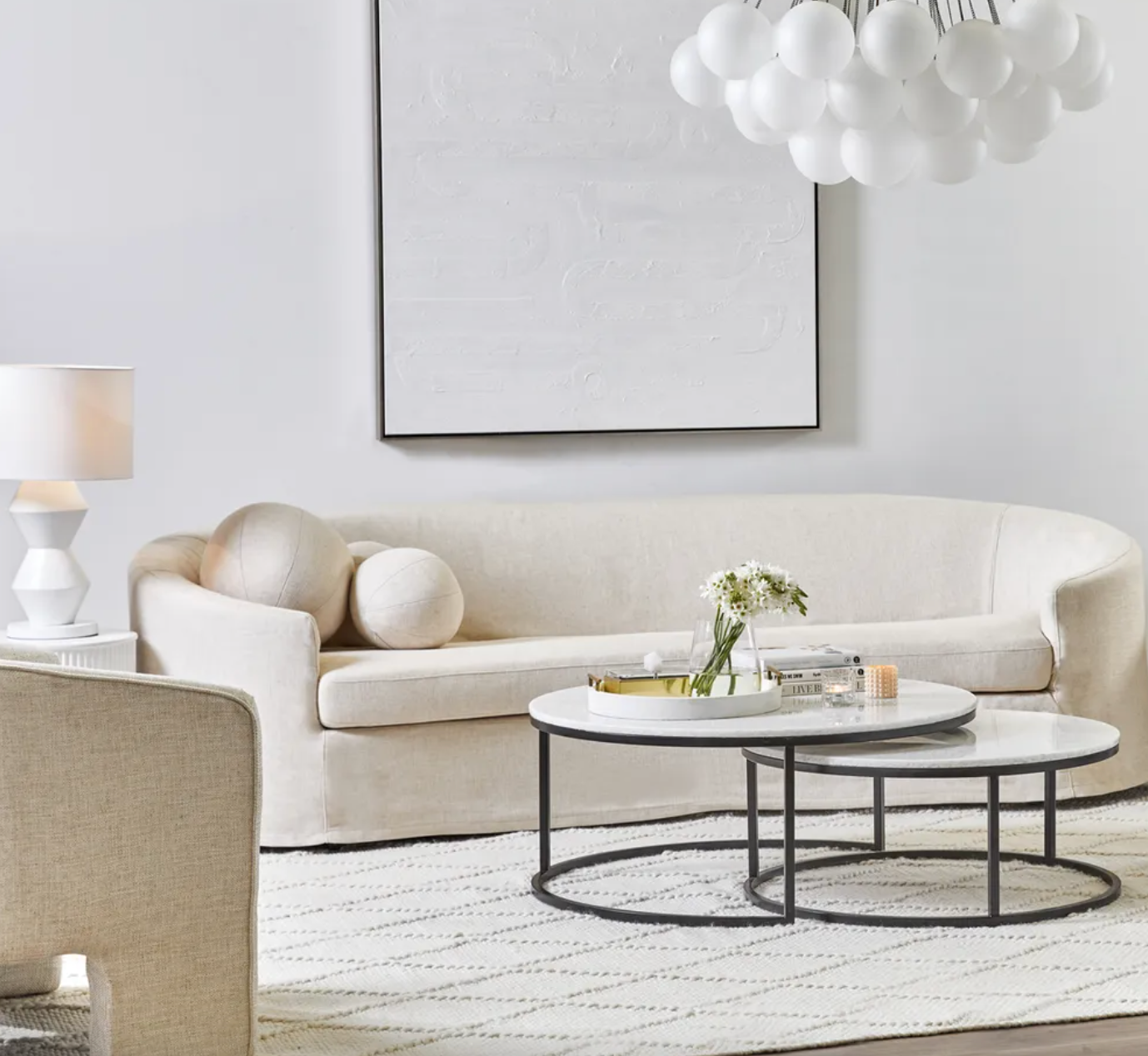 Chloe Stone Nesting Coffee Tables