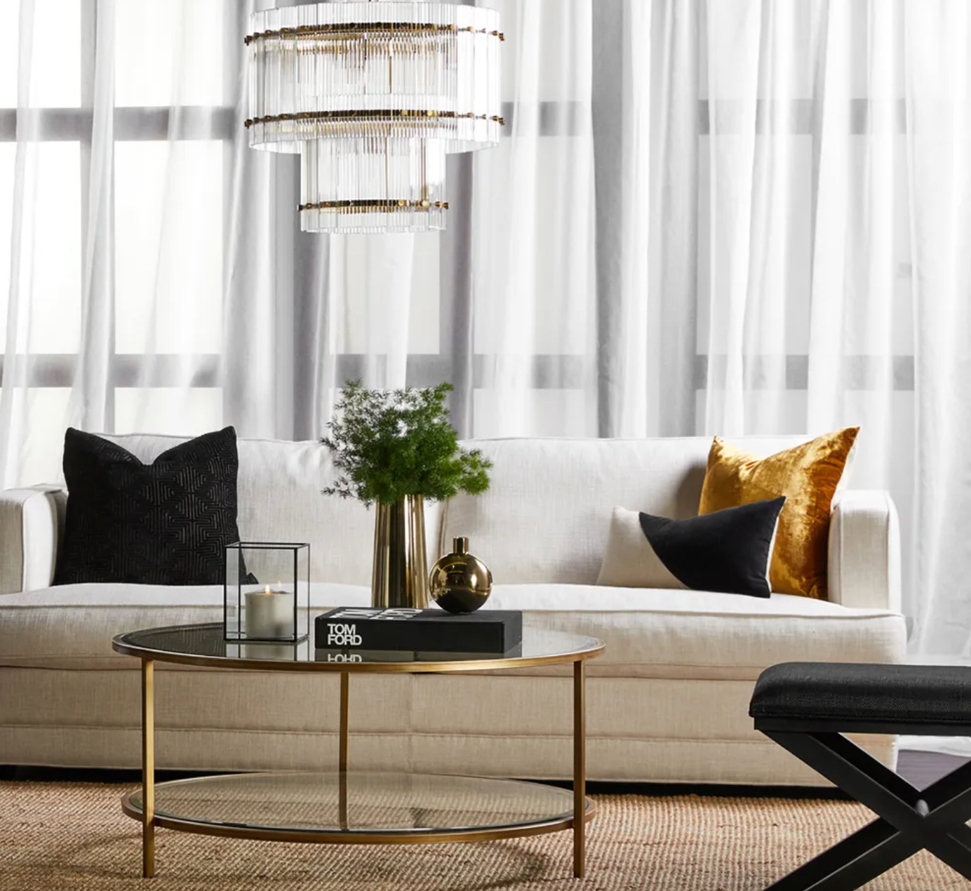 Cocktail Glass Round Coffee Table