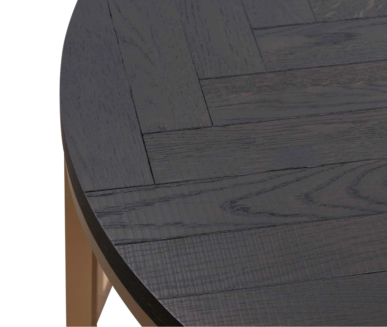 Round Peppercorn & Brass Coffee Table