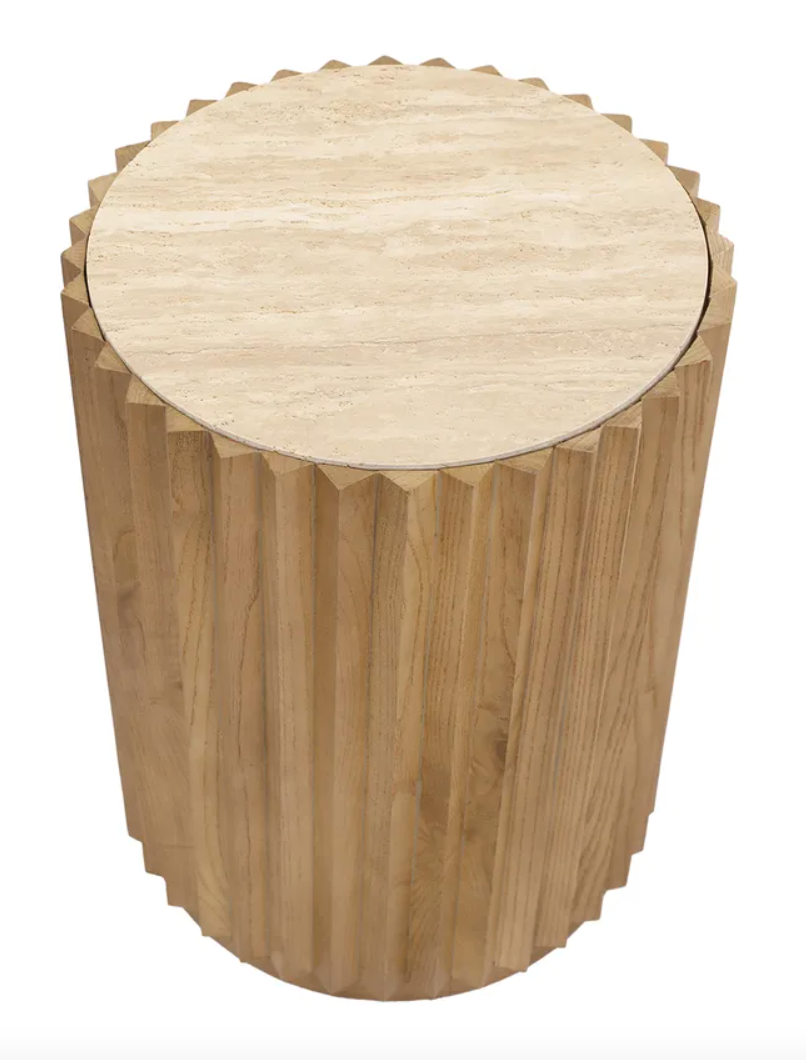 Carter Travertine Side Table