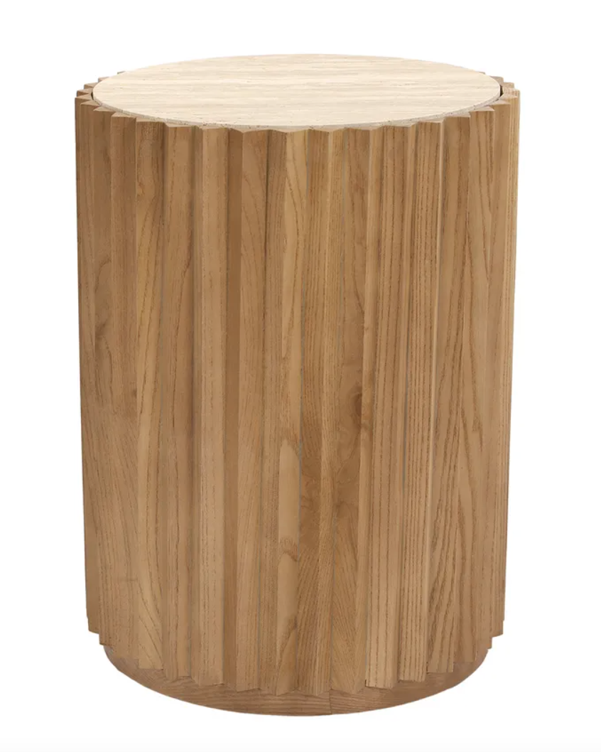 Carter Travertine Side Table