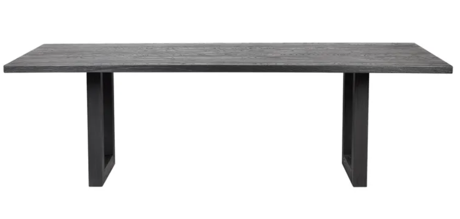 Leeton Oak Dining Table - Black