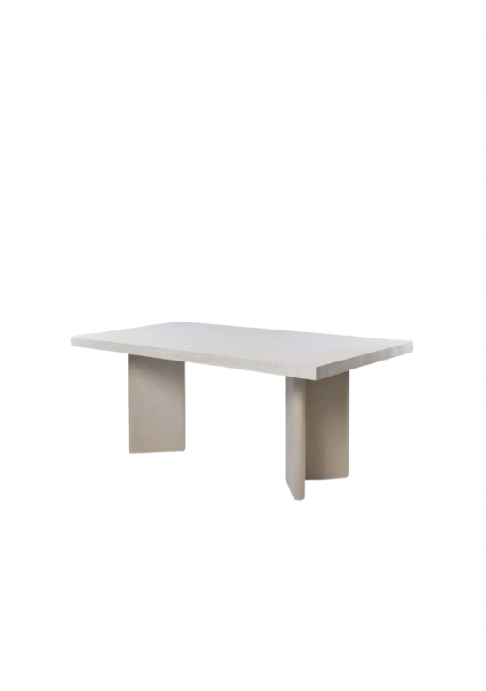 Symon Dining Table Sintered Stone Off White
