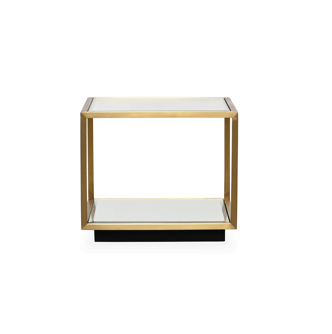 Mina Bedside Table in Brushed Gold