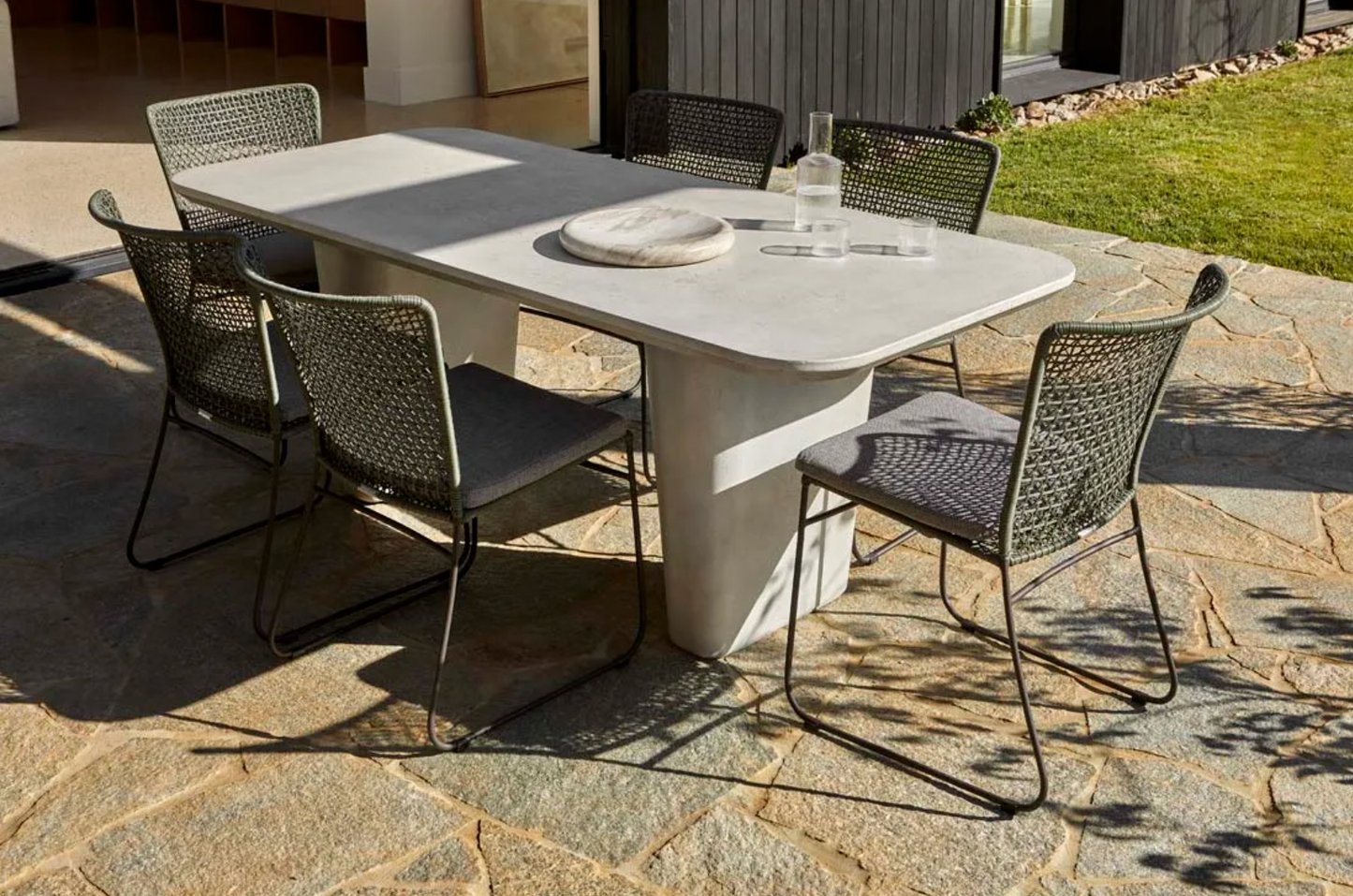 Cabana Sleigh Dining Chair - Chalk - White