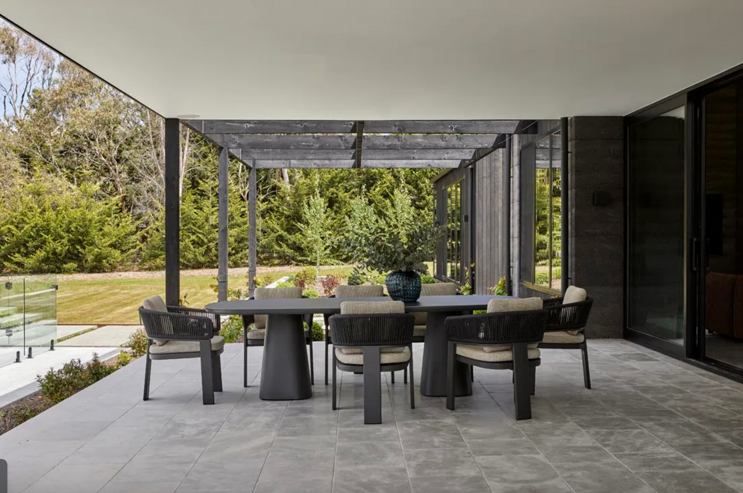 Valencia Dining Table - Charcoal Stone