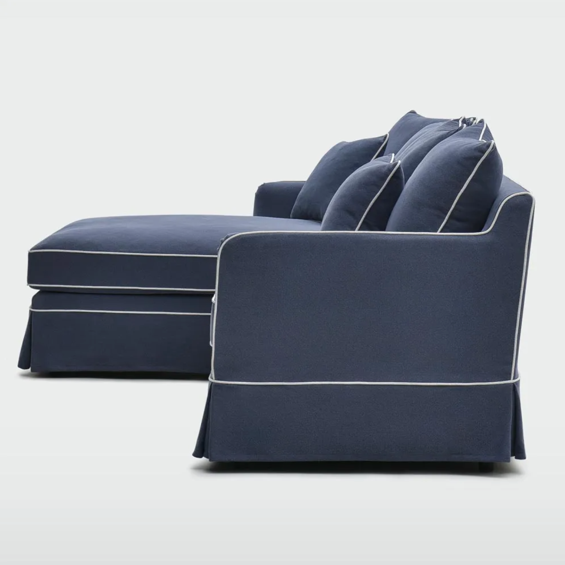 Noosa 3 Seater Left Chaise Sofa - Navy