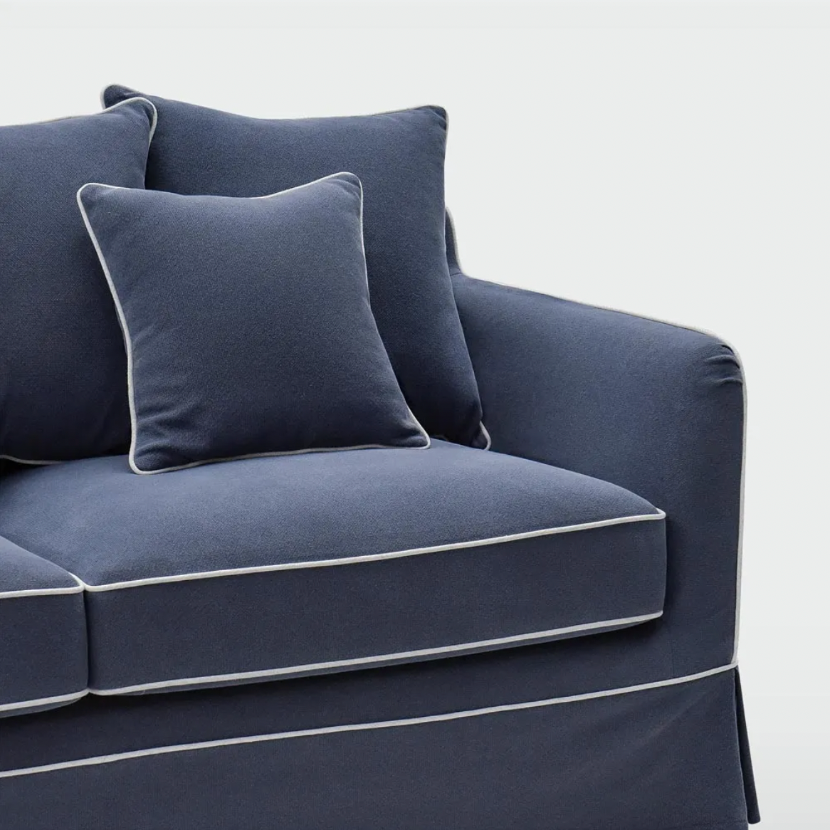 Noosa 3 Seater Left Chaise Sofa - Navy