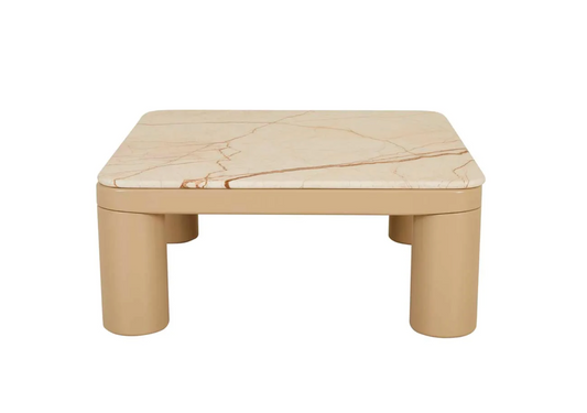 Frankie Marble Coffee Table - Matt Brown Vein Marble