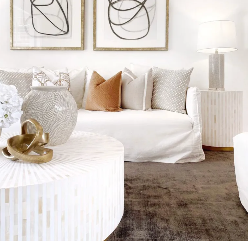 Bone Inlay Side Table