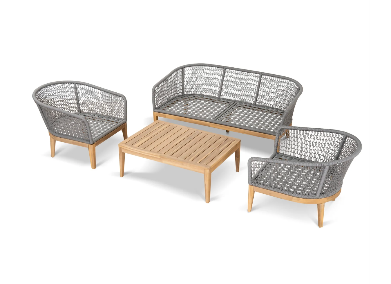 Woven Rope Outdoor Sofa Lounge Set