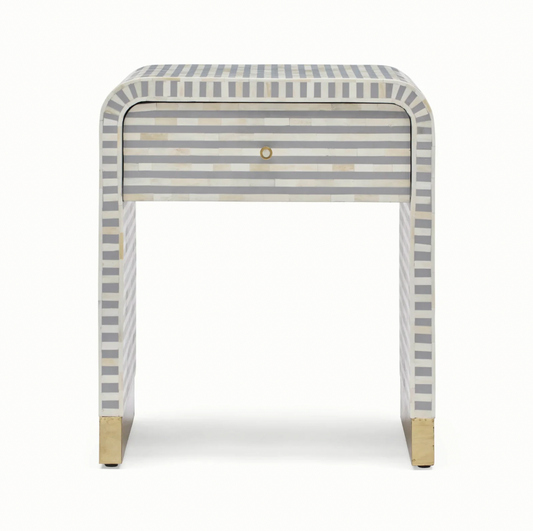 Amo Bone Inlay Bedside Table