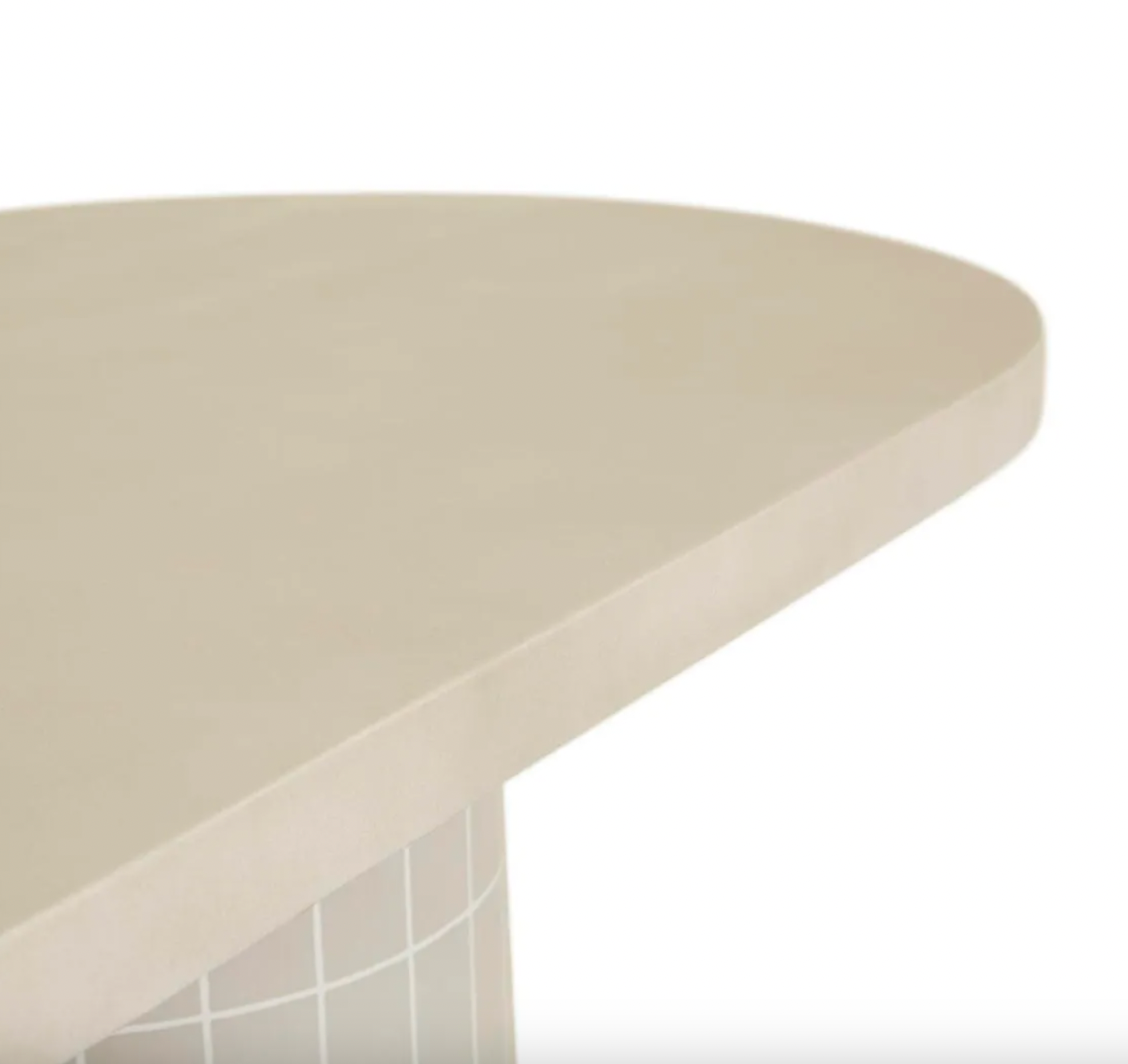 Seville Tile Oval Dining Table - Pearl White