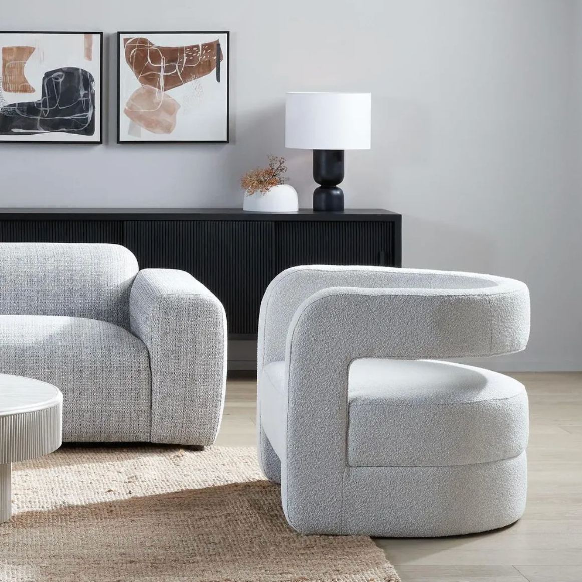 Cleo Boucle Arm Chair