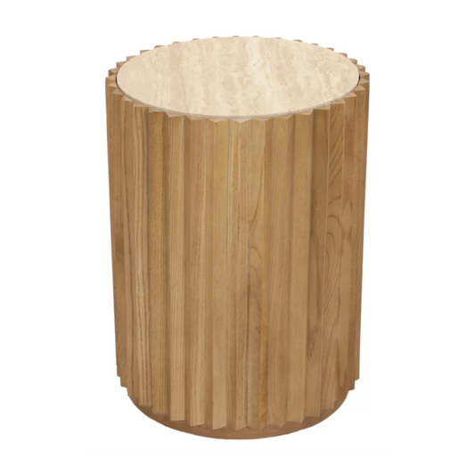 Carter Travertine Side Table